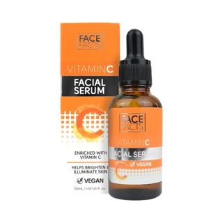 Face Facts Vitamin C Brightening Facial Serum 30ml, retail packaging, front view