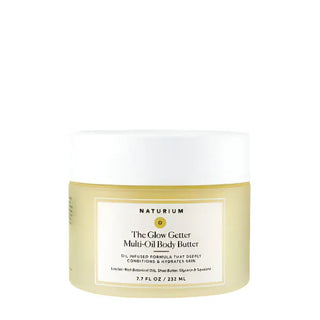 Naturium The Glow Getter Multi-Oil Body Butter jar on a white background