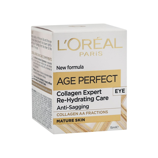 L'Oréal Paris Age Perfect Collagen Expert Re-Hydrating Eye Cream 15ml, front packaging