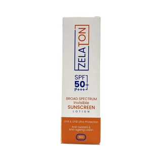 Zelaton Spf 50 Sunscreen Lotion 60Ml, retail packaging, front view