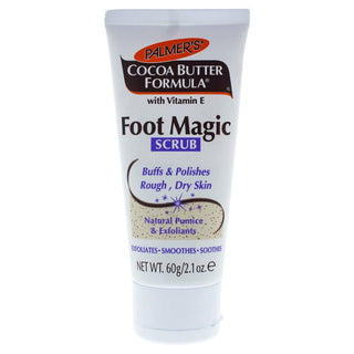 Palmer's Cocoa Butter Formula Foot Magic Scrub 60g, older purple-label packaging, front view